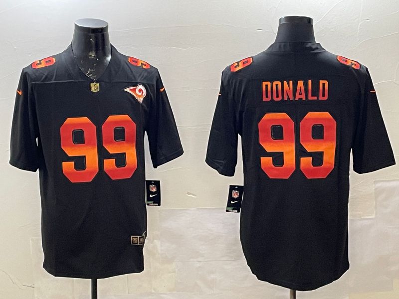 Men Los Angeles Rams #99 Donald Black Fashion 2025 Nike Limited NFL Jersey style 1->new england patriots->NFL Jersey